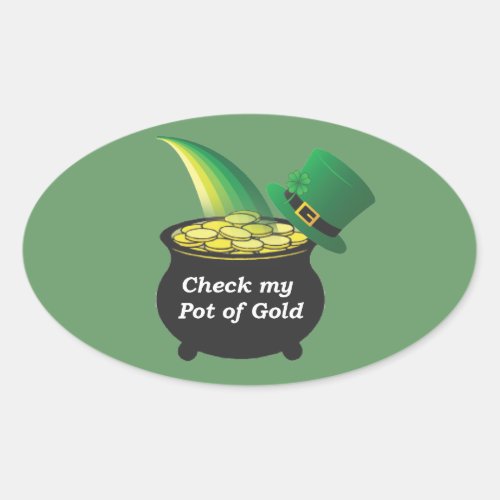 Pot of Gold Oval Sticker
