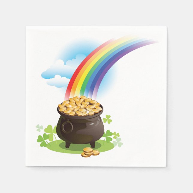Pot of Gold Paper Napkins (Front)