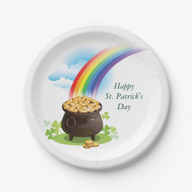 Pot of Gold Paper Plates (Front)