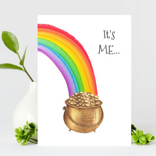 Pot of Gold Rainbow Funny St Patricks Day Card