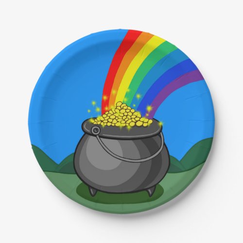 Pot of Gold  Rainbow Paper Plates