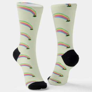 Pot of Gold Rainbow St. Patrick's Day Socks