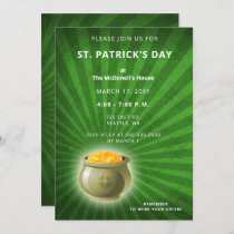 Pot Of Gold St Patricks Day party Invitation