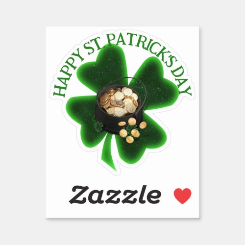 Pot of Gold St Patricks Day Sticker