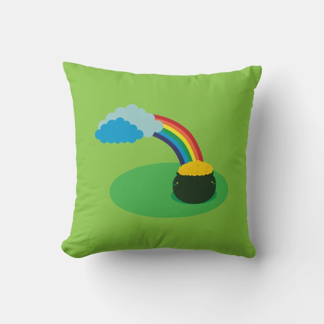 Pot of Gold Throw Pillow (Front)
