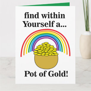 Pot Of Gold Within Yourself Saint Patrick's Day Card
