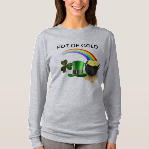 Pot of Gold womens T_shirt