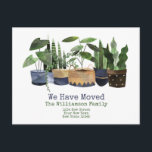 Pot Plant Change of address | Moving Announcement  Postcard<br><div class="desc">Boho Pot plant  | Moving Announcement . This is a template ready for you to add your details to .</div>
