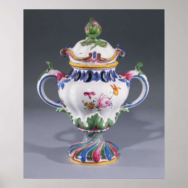 Pot-pourri Vase, made in Strasbourg, c.1754-60 Poster (Front)
