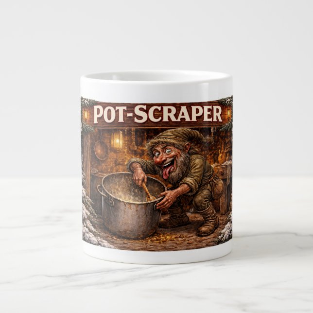 Pot Scraper Icelandic Yule Lad  Giant Coffee Mug (Front)