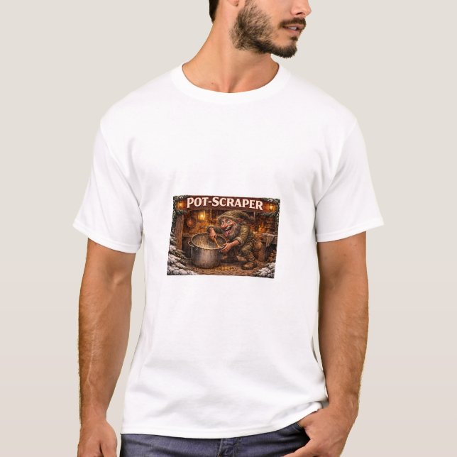 Pot Scraper Icelandic Yule Lad  T-Shirt (Front)