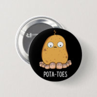 Pota-toes Cute Potato With Toes Pun Sticker | Zazzle