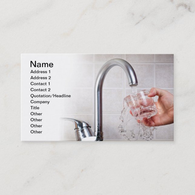 Potable water business card (Front)