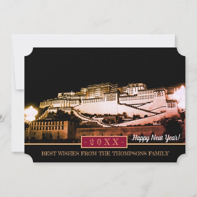 Potala Palace & Happy New Year! Card / Lhasa tibet (Front)