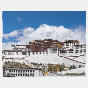 Potala palace in Lhasa - Tibet Fleece Blanket