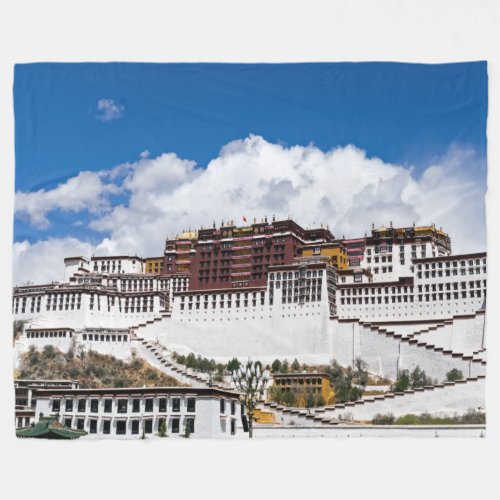 Potala palace in Lhasa _ Tibet Fleece Blanket