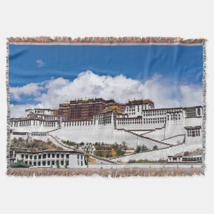 Potala palace in Lhasa - Tibet Throw Blanket