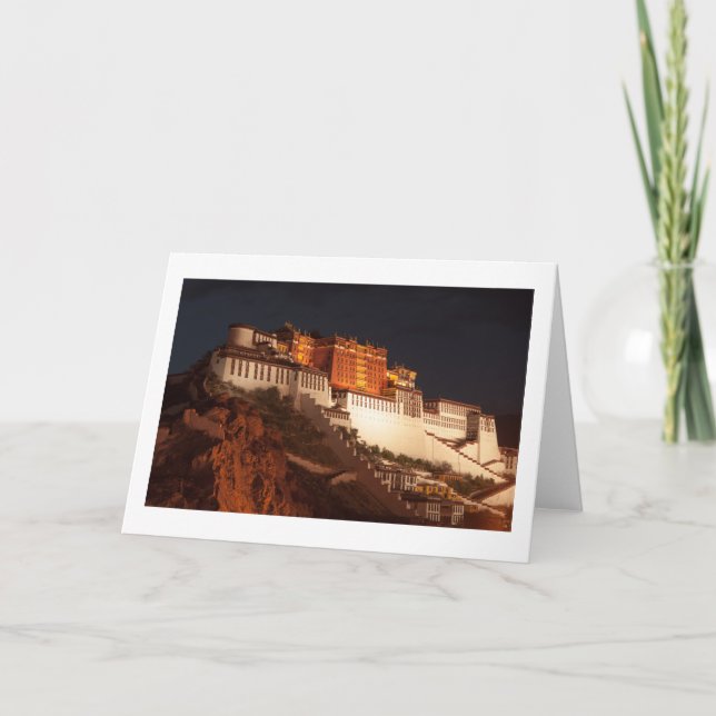 Potala Tibet Folded Blank Greeting Card (Front)