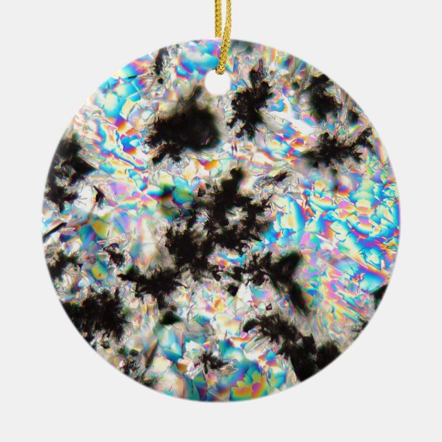 Potassium sulfate under the microscope ceramic ornament (Front)
