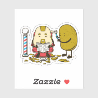 Potato barber sticker