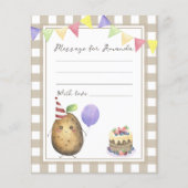 Potato birthday time capsule message (Front)