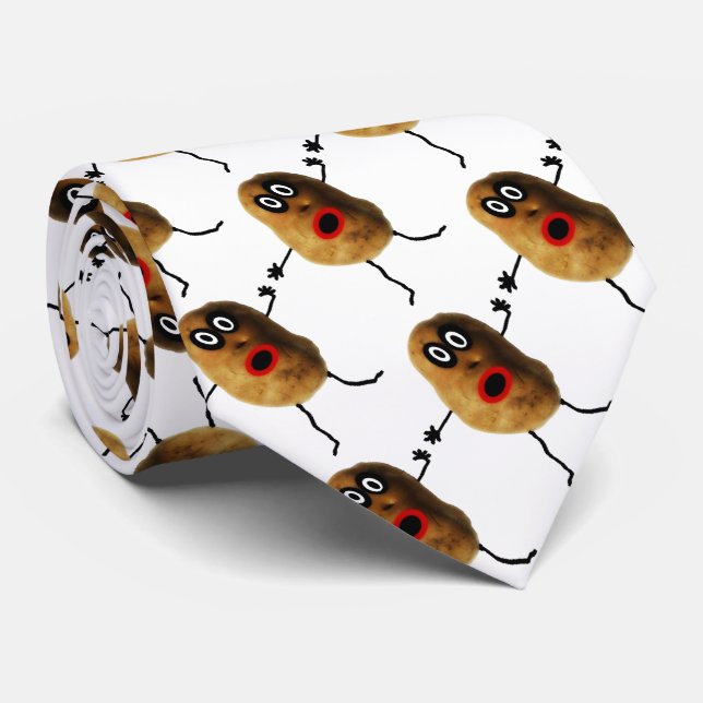Potato Cartoon Neck Tie (Rolled)