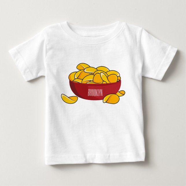 Potato chip cartoon illustration  baby T-Shirt (Front)