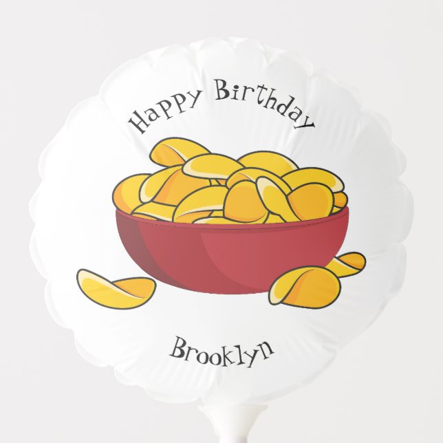 Potato chip cartoon illustration balloon (Front)
