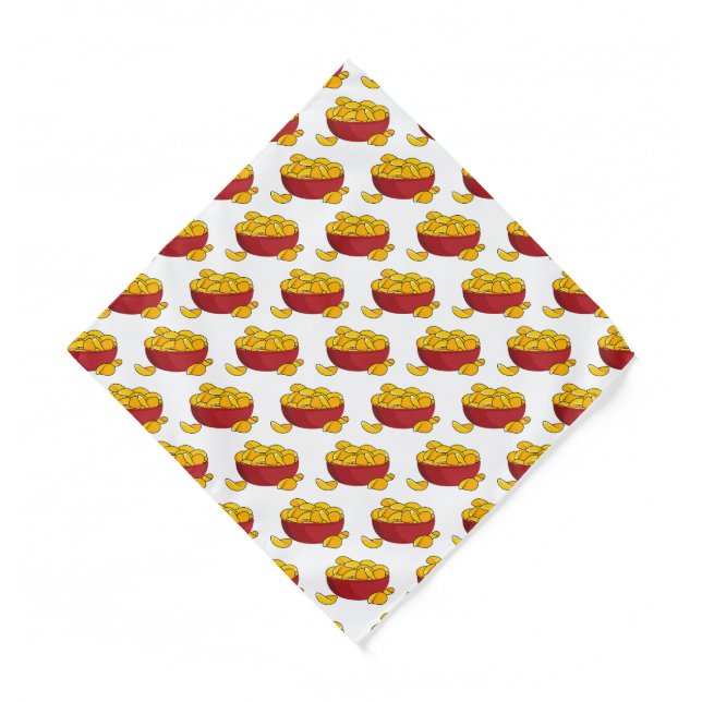 Potato chip cartoon illustration  bandana (Front)