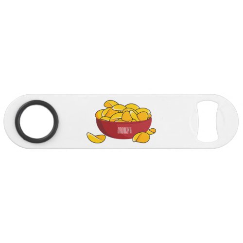 Potato chip cartoon illustration  bar key