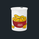 Potato chip cartoon illustration  beverage pitcher<br><div class="desc">Potato chip cartoon illustration</div>
