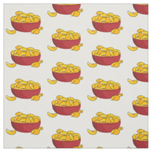 Potato chip cartoon illustration  fabric