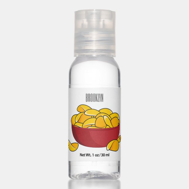 Potato chip cartoon illustration hand sanitizer (Front)