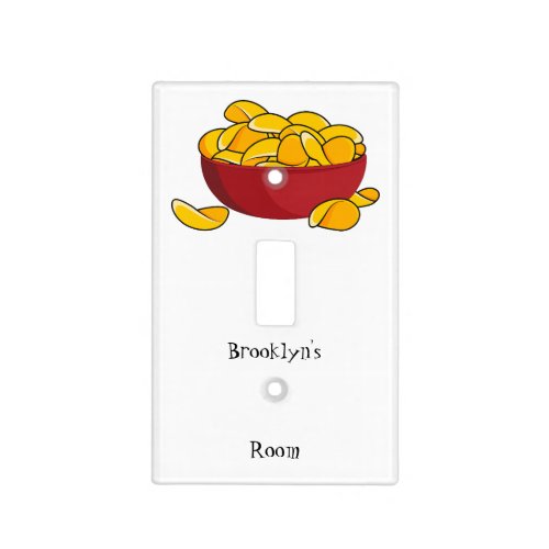 Potato chip cartoon illustration light switch cover