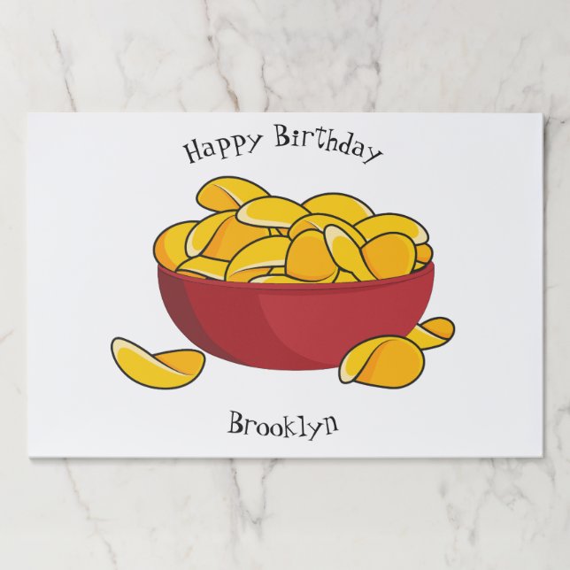 Potato chip cartoon illustration paper pad (Front)