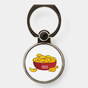 Potato chip cartoon illustration  phone ring stand