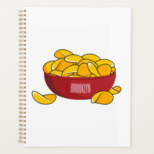 Potato chip cartoon illustration  planner