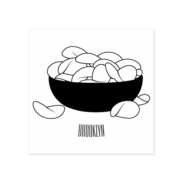 Potato chip cartoon illustration rubber stamp (Imprint)
