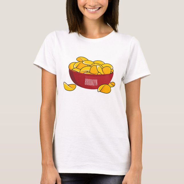 Potato chip cartoon illustration  T-Shirt (Front)