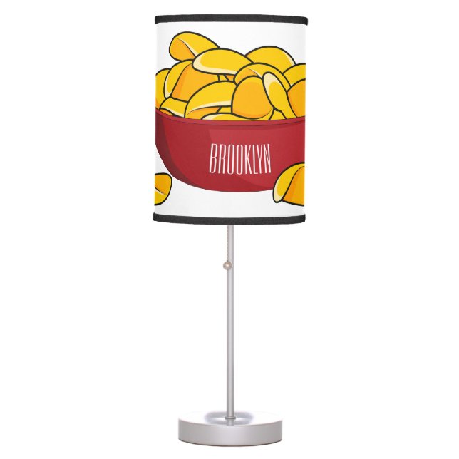 Potato chip cartoon illustration  table lamp (Front)