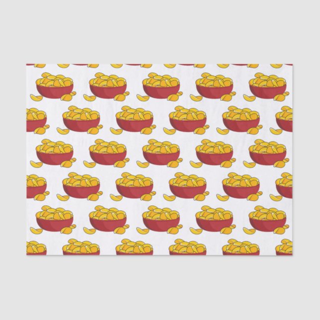 Potato chip cartoon illustration  tissue paper (Front)