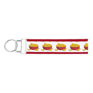 Potato chip cartoon illustration wrist keychain