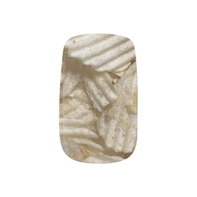 Potato Chips Minx Nail Art (Left Thumb)