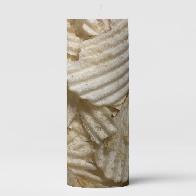 Potato Chips Pillar Candle (Front)