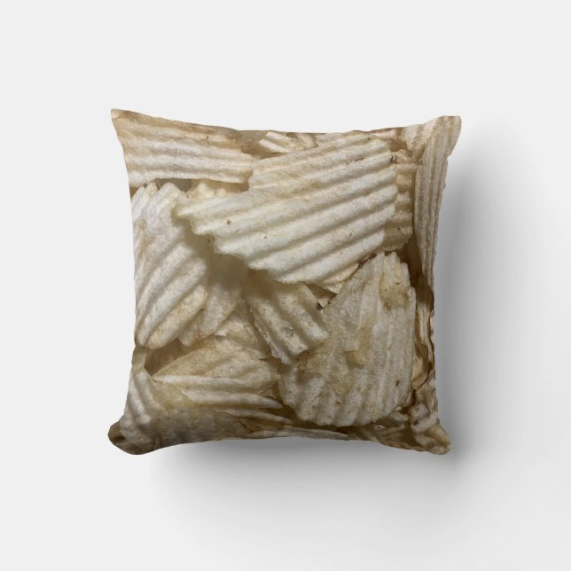 Potato Chips Throw Pillow (Front)