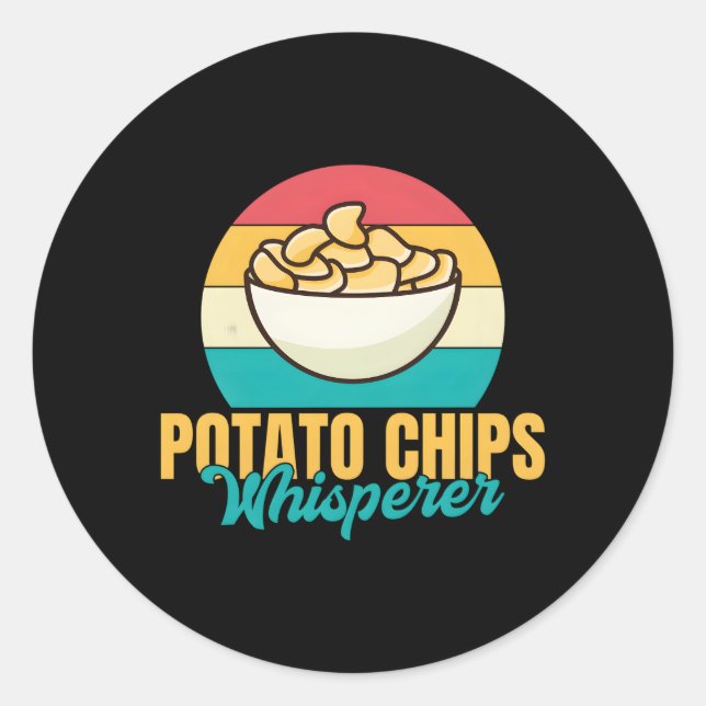 Potato Chips Whisperer Classic Round Sticker (Front)