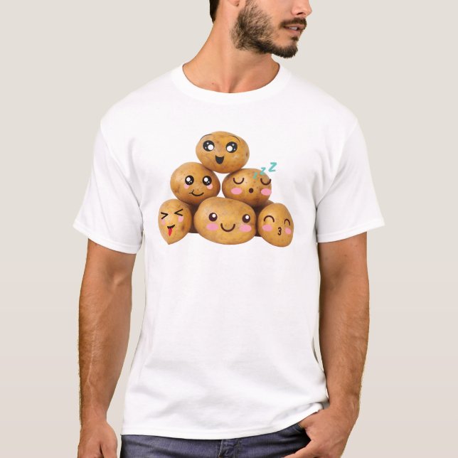 Potato Cute Face T-Shirt (Front)