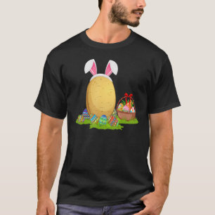 Potato Easter Egg Hunting Bunny Potato Easter Sund T-Shirt