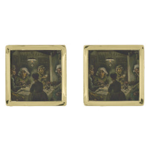 Potato Eaters by Vincent Van Gogh Cufflinks
