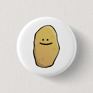 Potato Emoticon Pinback Button